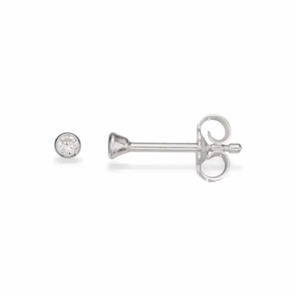 Ørepynt syn. zir. 2 mm sølv