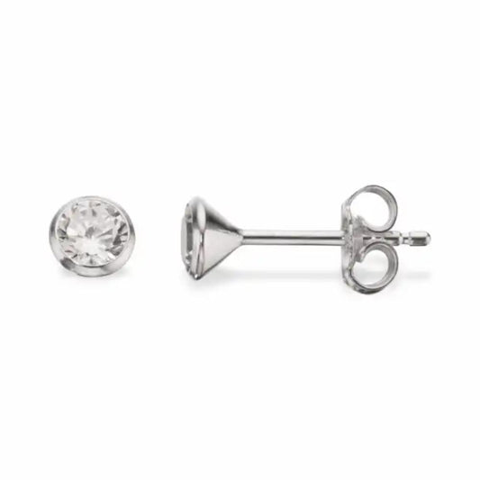 Ørepynt syn. zir. 4 mm sølv