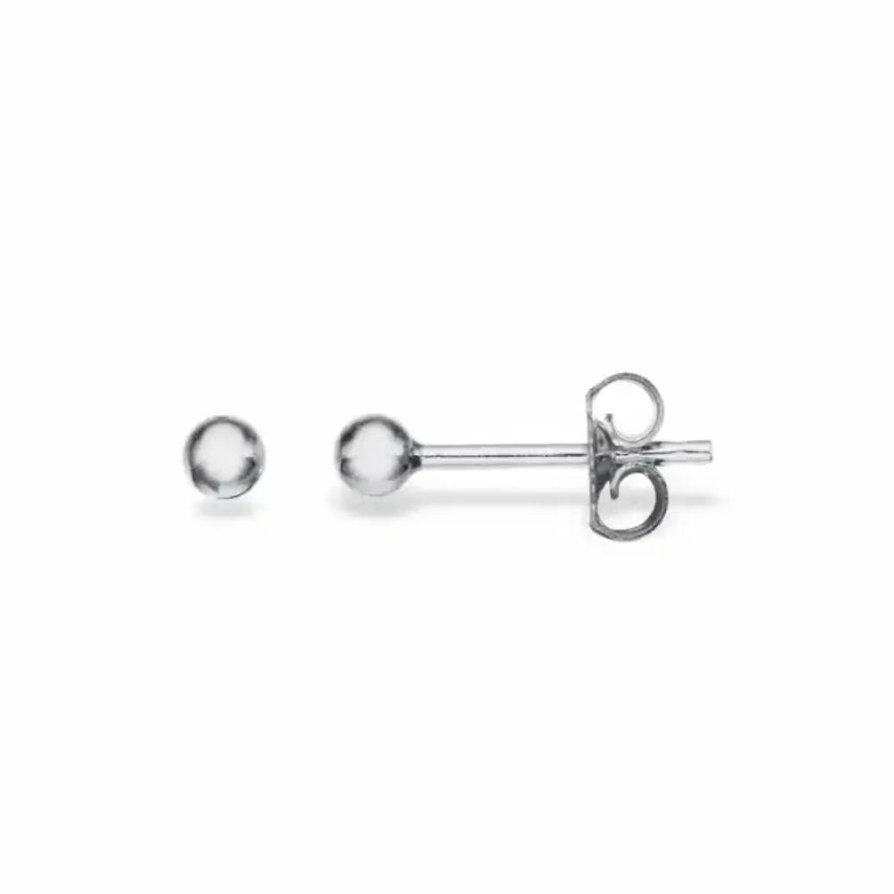 Ørepynt kugle 2 mm sølv