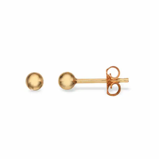 Ørepynt kugle 3 mm forgyldt