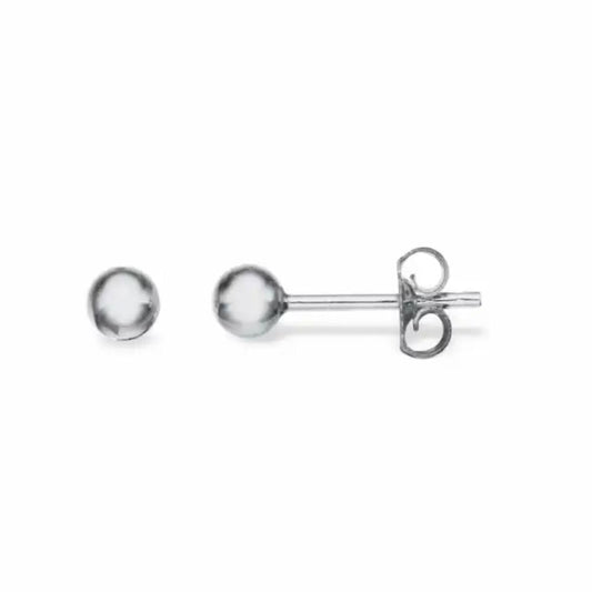 Ørepynt kugle 4 mm sølv