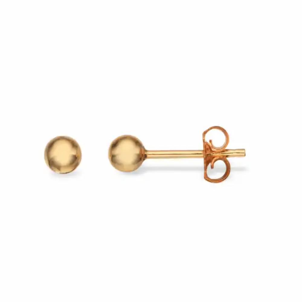 Ørepynt kugle 4 mm forgyldt