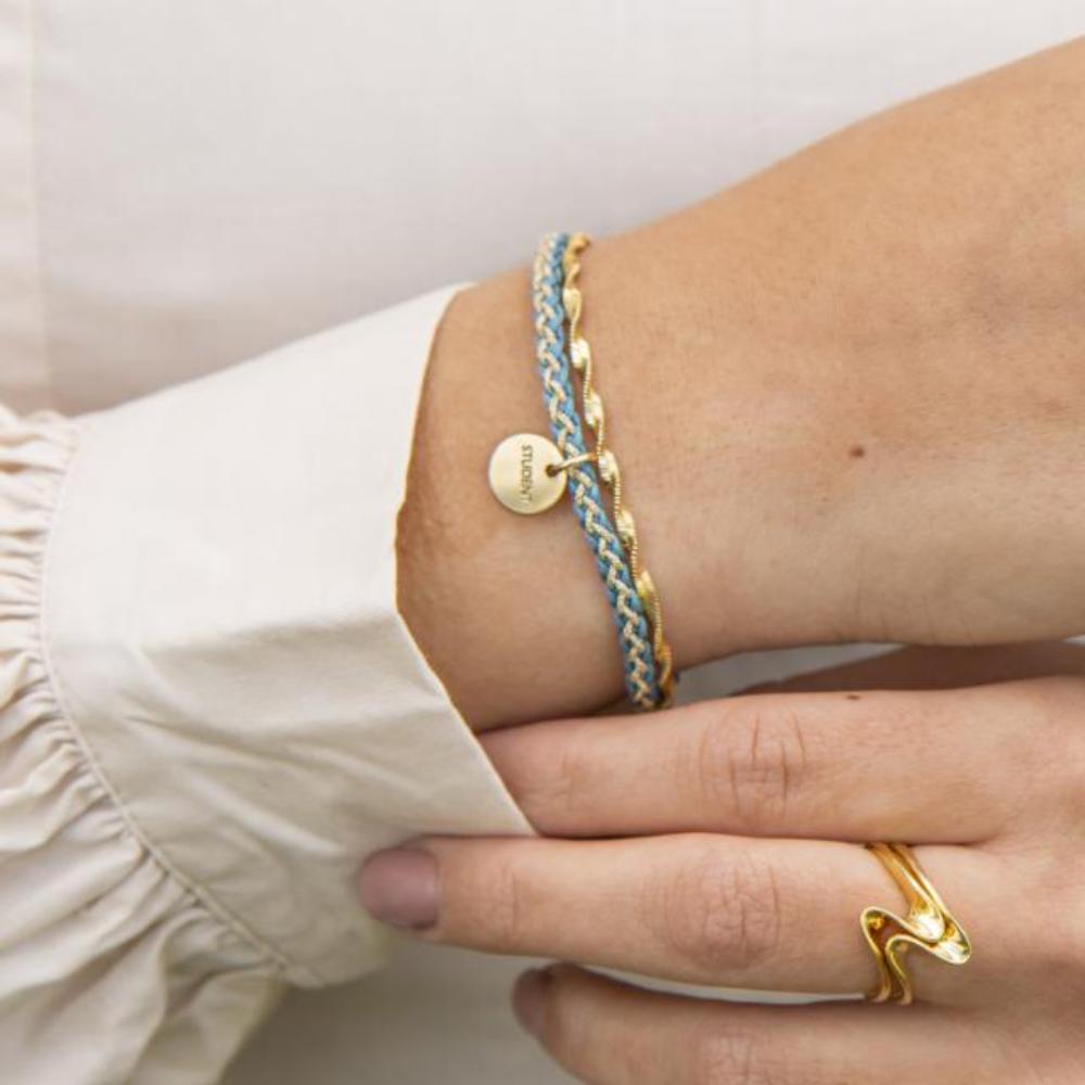 Nordahl Jewellery Håndflettet armbånd STUDENT blå