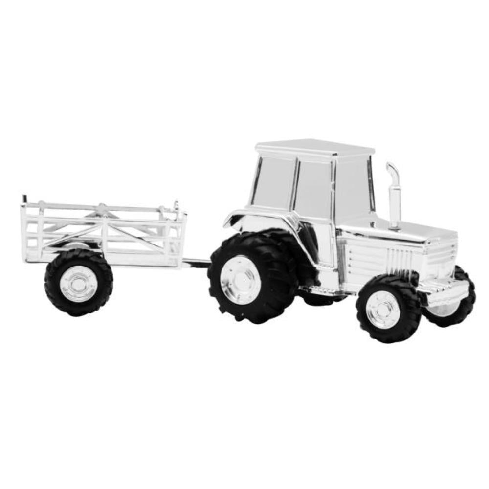 Sparebøsse Traktor m. vogn forkromet 152-86904