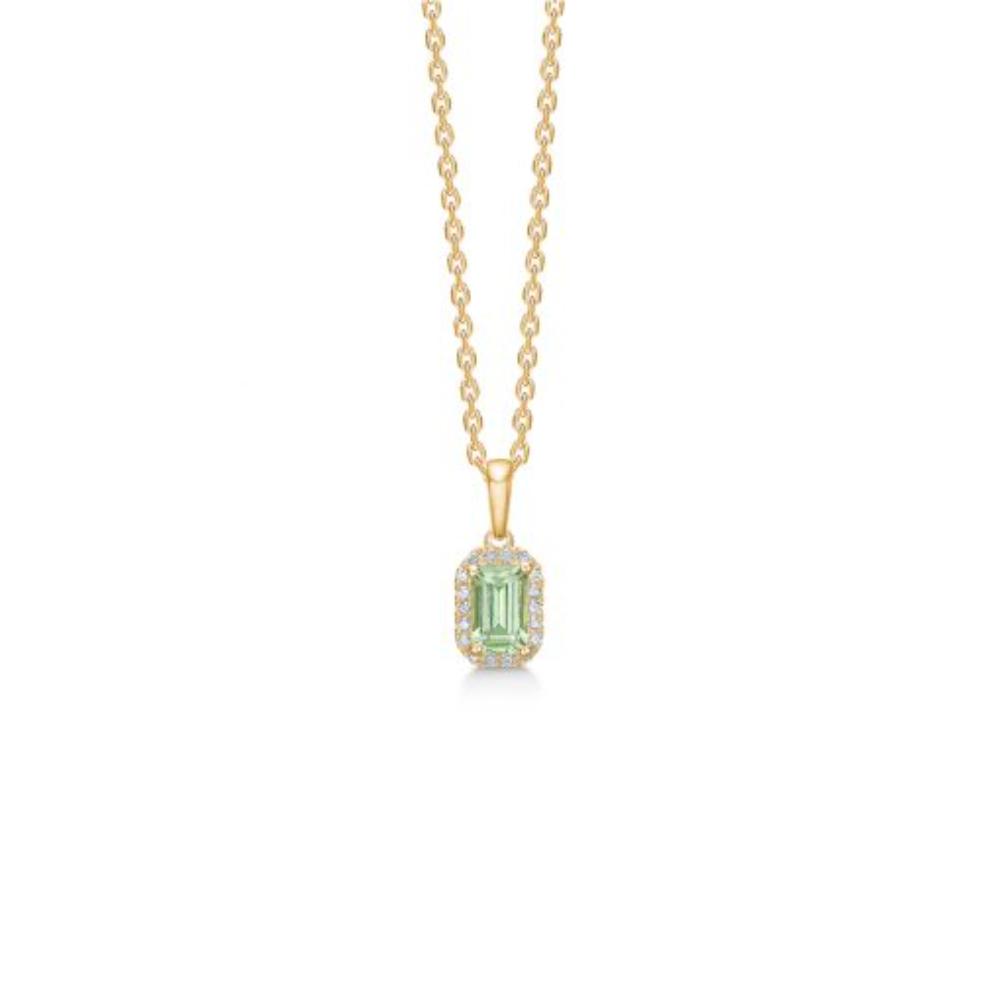 Outlet Mads Z "Madeleine" Vedhæng 14kt. m. grøn granat og brillanter