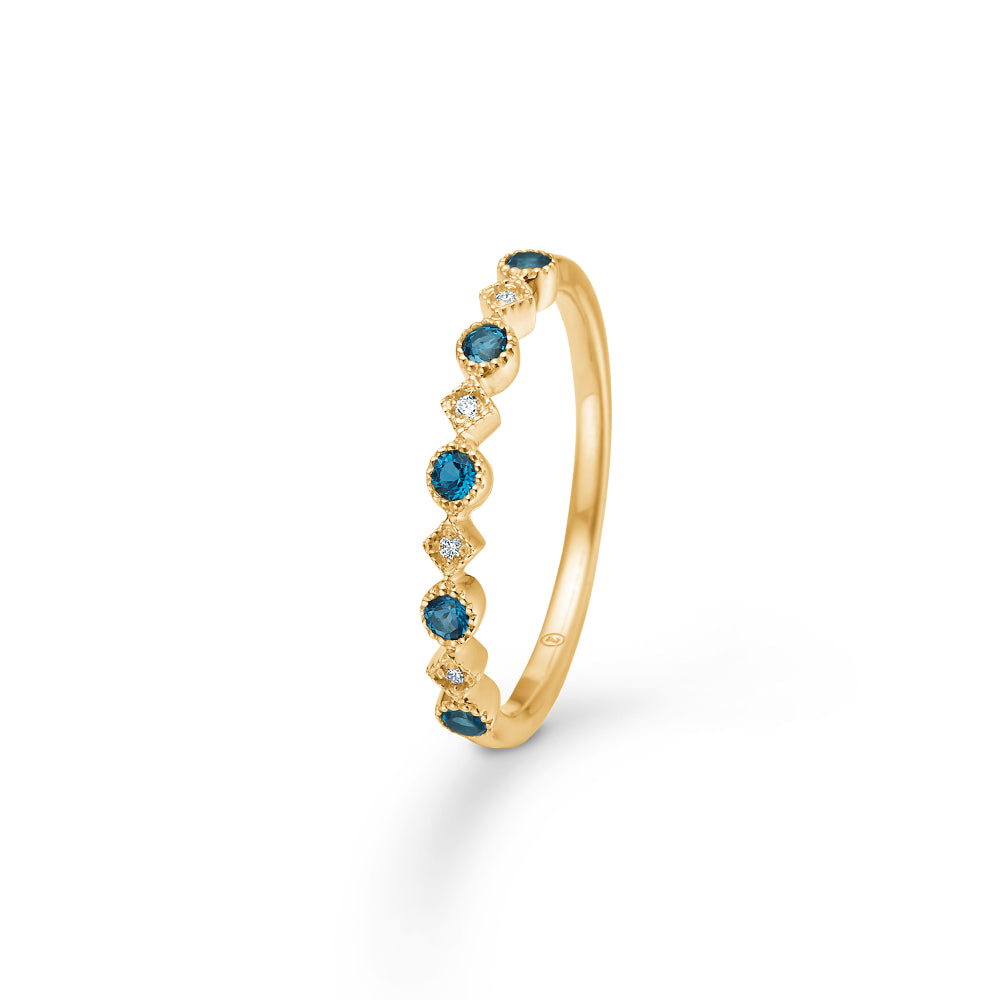 Mads Z Poetry ring med London blue topas