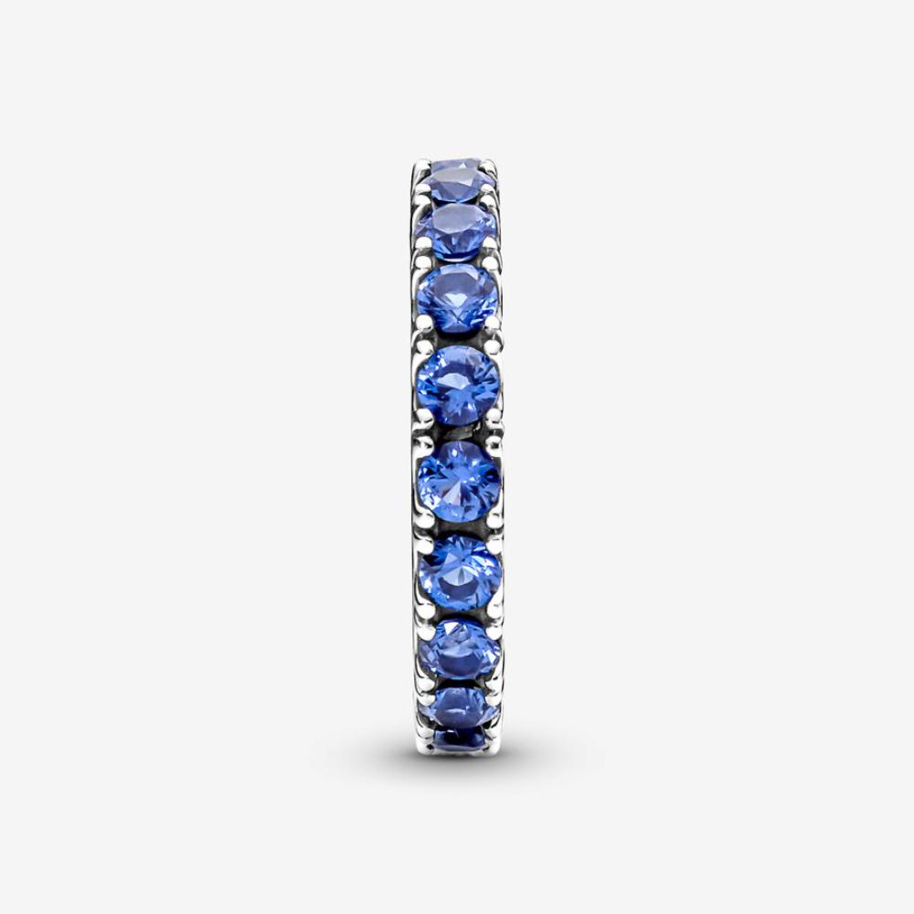Panora Sølv Ring m. Prinsess blue crystal