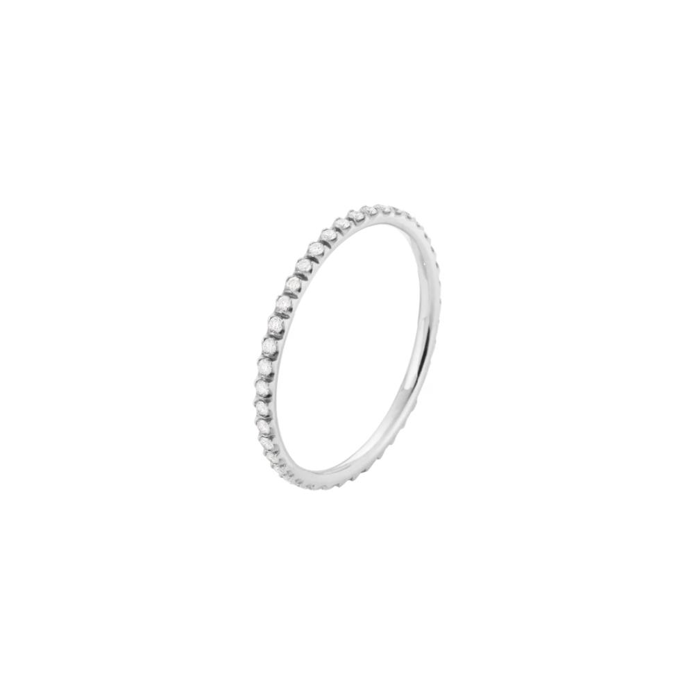 Georg Jensen Signature ring hvidguld med brillanter