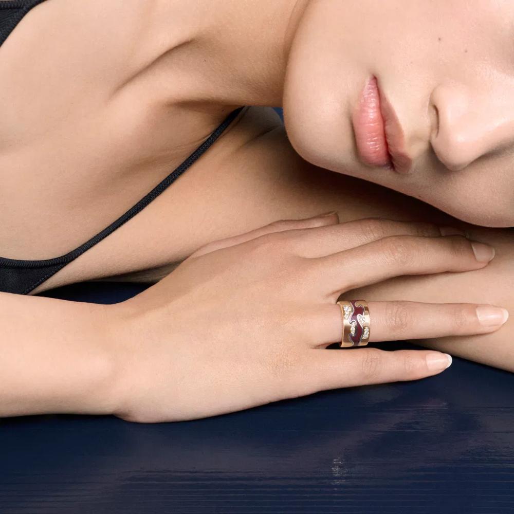 Georg Jensen Fusion Red Centre Ring