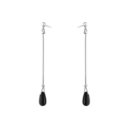 Georg Jensen Vivianna Long Black Agat øreringe
