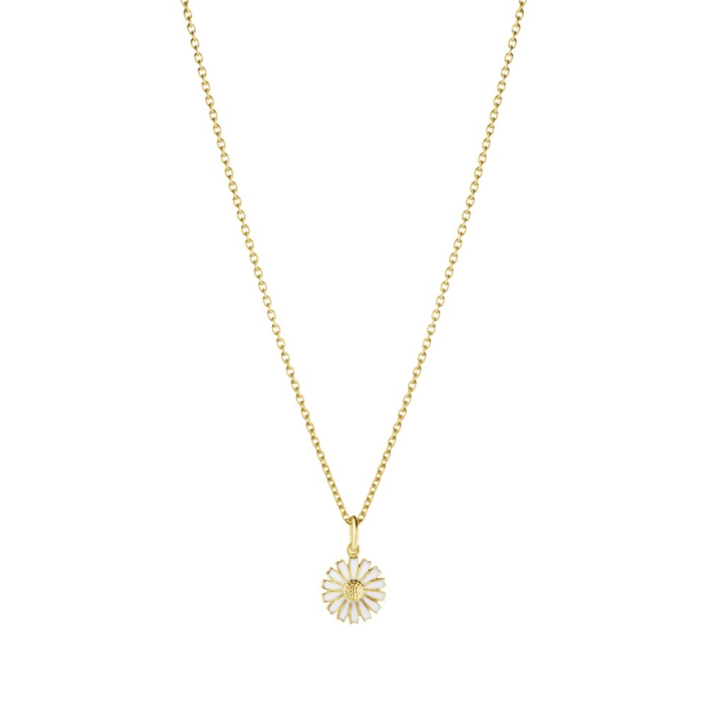 Georg Jensen Daisy Pendant White, GP 11mm