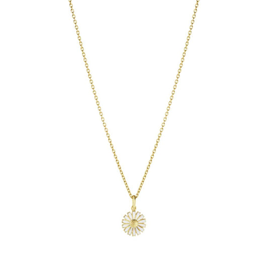 Georg Jensen Daisy Pendant White, GP 11mm