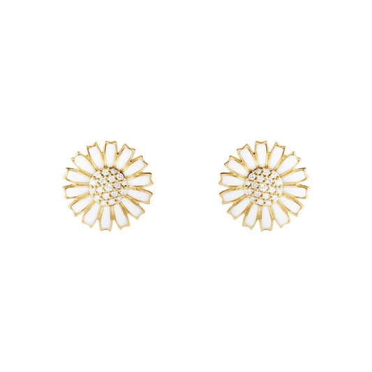 Georg Jensen Daisy Earstud White 11 mm, GP 0,10ct