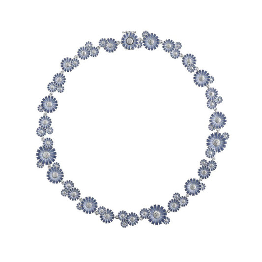 Georg Jensen Daisy Layered  Necklace Blue, RH