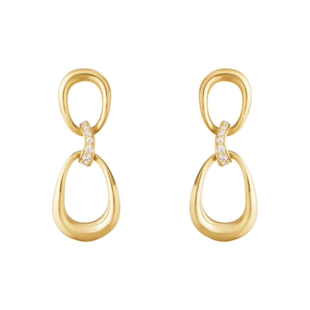 Georg Jensen Offsprings 2 Loops Earring 0,05ct.