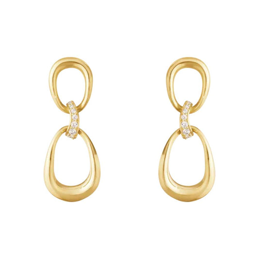 Georg Jensen Offsprings 2 Loops Earring 0,05ct.