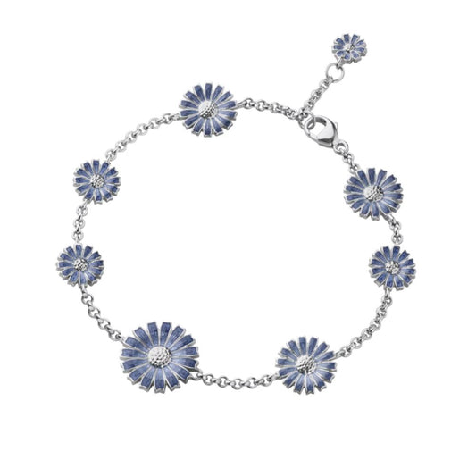 Georg Jensen Daisy 8 Flower Bracelet Blue, RH