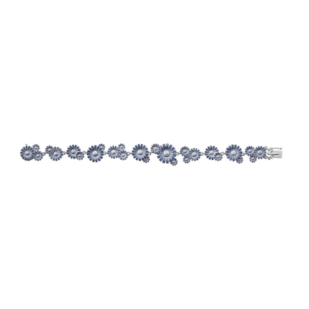 Georg Jensen Daisy Layered Row Bracelet Blue, RH