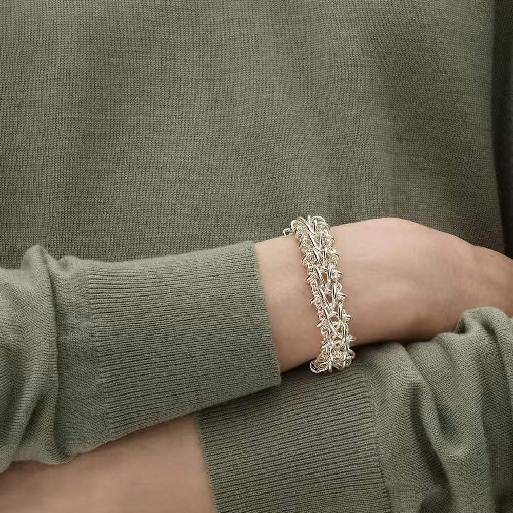 Georg Jensen WEFT armbånd med dobbelte led