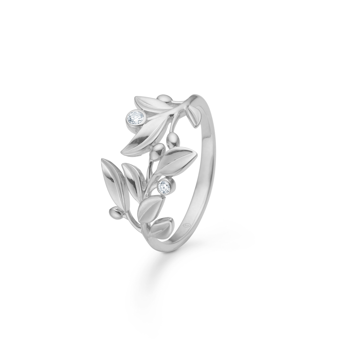 Mads Z ring "Olive Love" med zirkonia