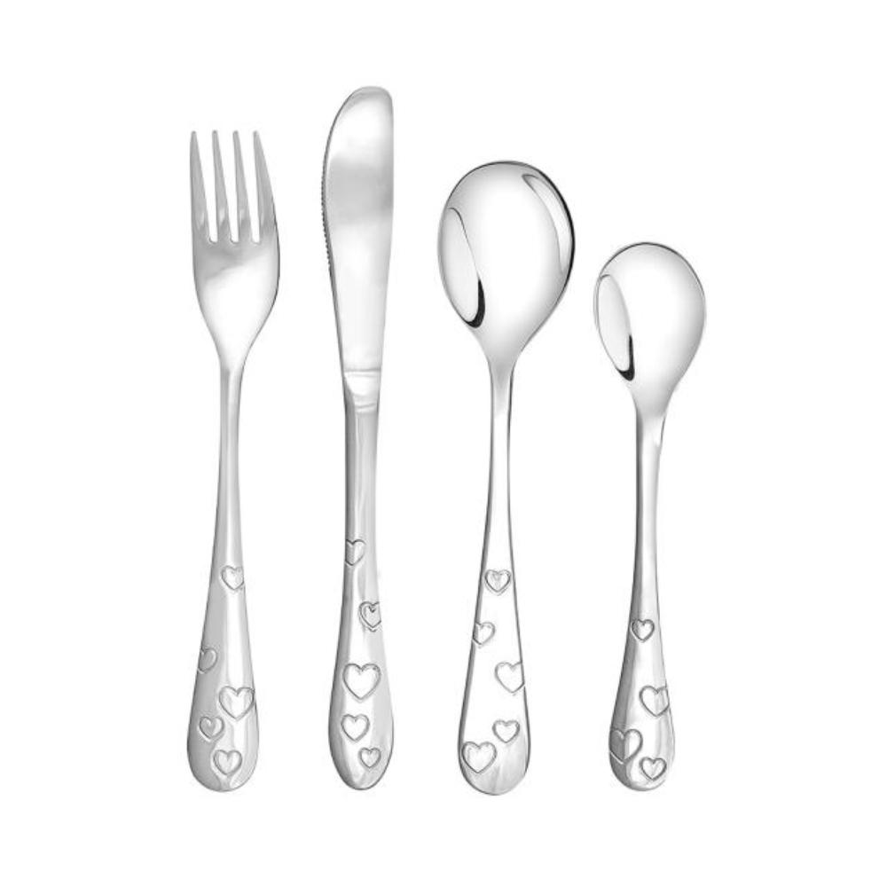 Rustfrit stål bestik m. hjerter 252-7003