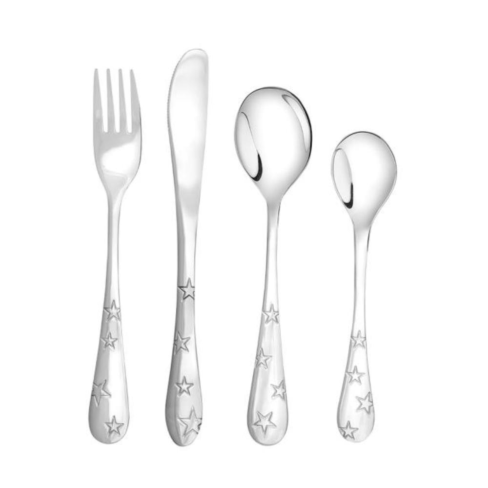 Rustfrit stål bestik m. stjerner 252-7004