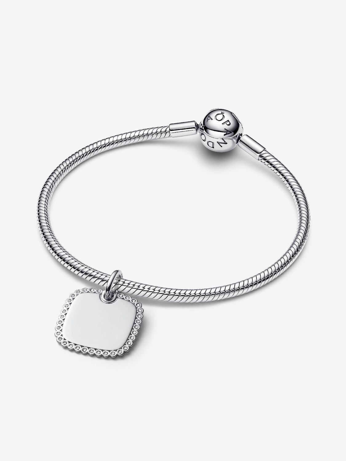Pandora Engravable Square Tag vedhæng