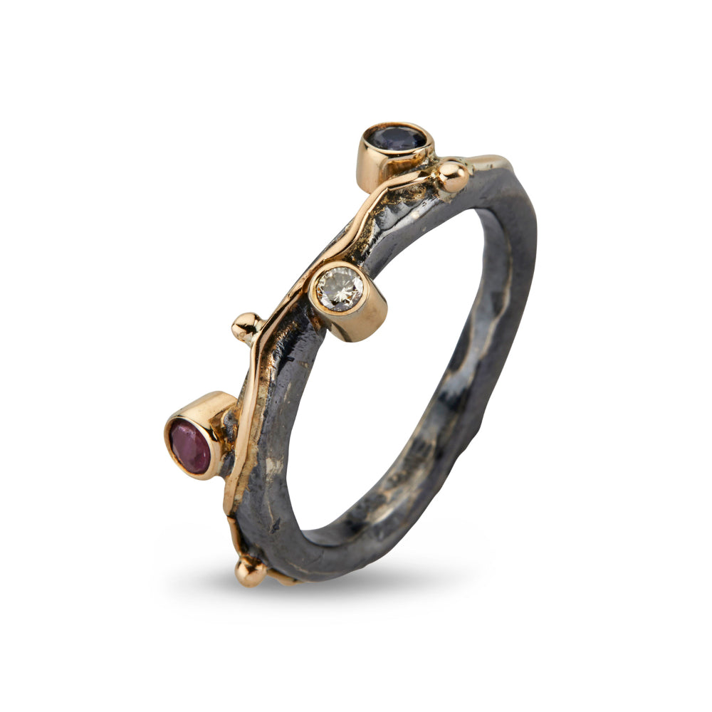 By Birdie Zeus Precious Stones ring