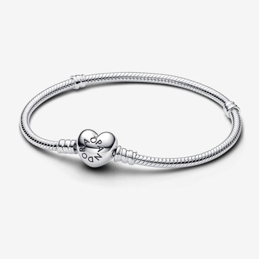 Pandora Moments Heart Clasp Slangekædearmbånd