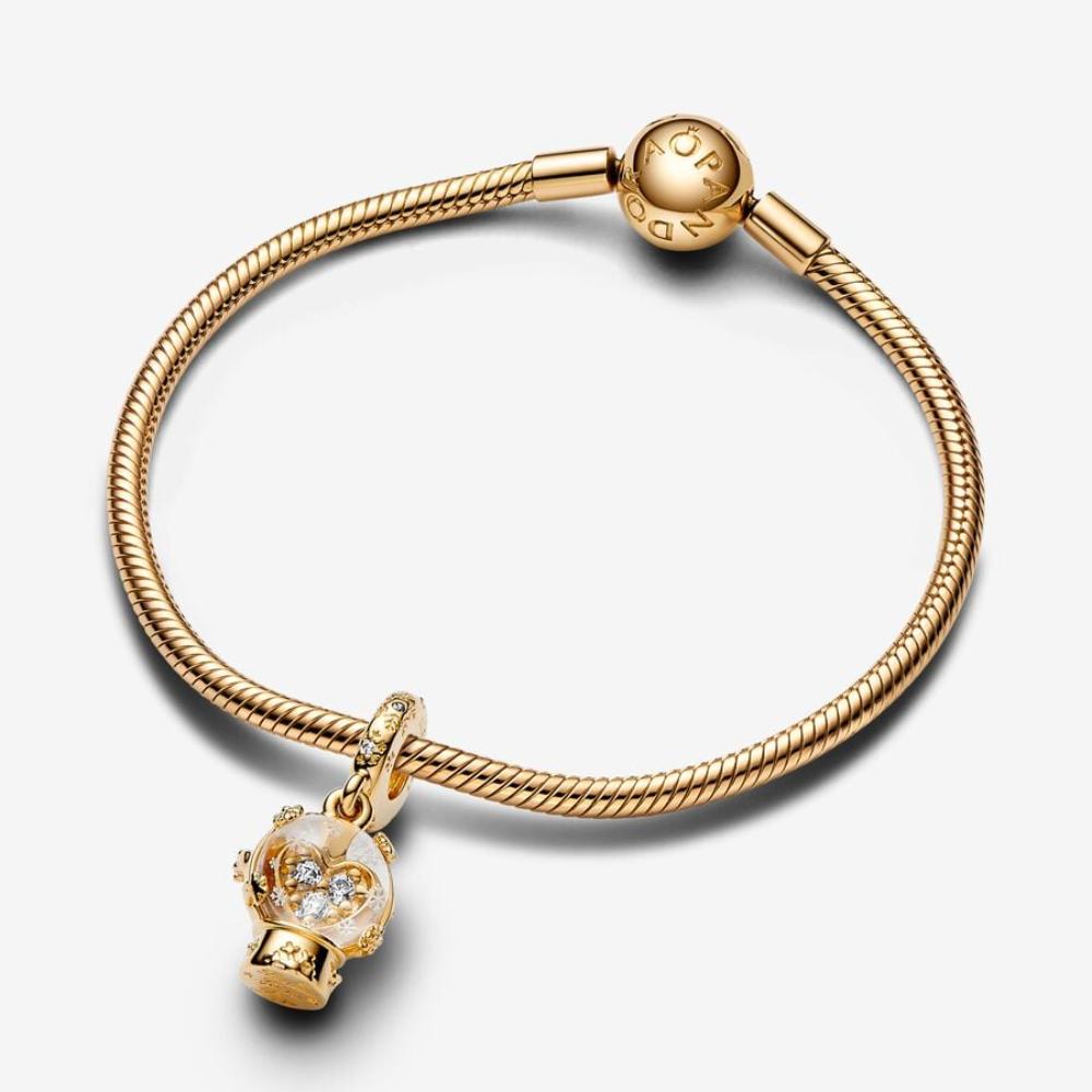 Pandora Forgyldt snow globe charm