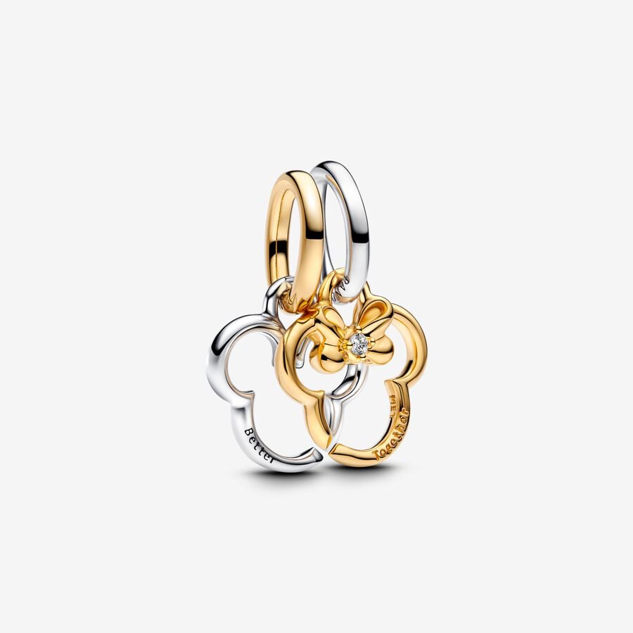Pandora Disney Mickey Mouse & Minnie Mouse Delbart Charm med vedhæng