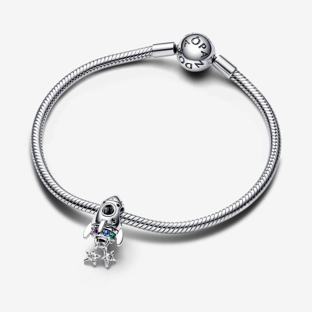 Pandora Sølv space rocket charm