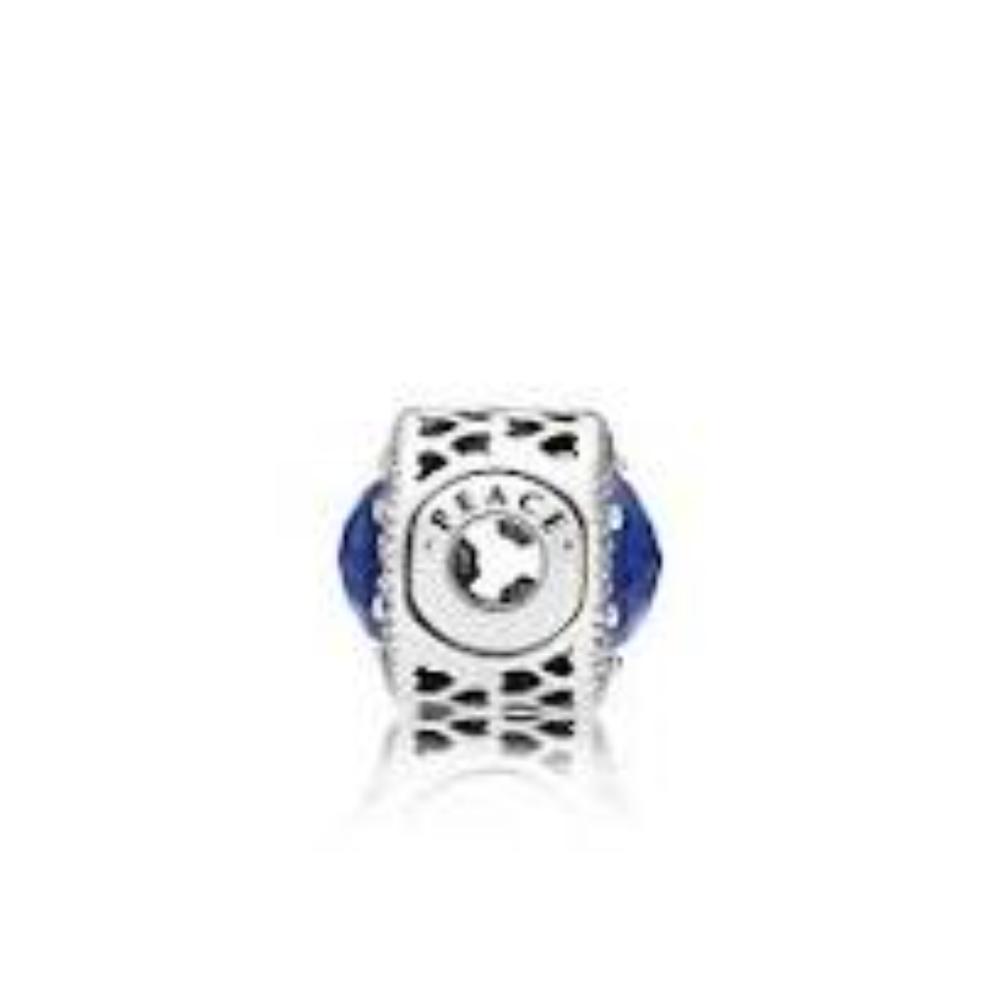 Outlet Pandora Essence Peace charm med blå crystal