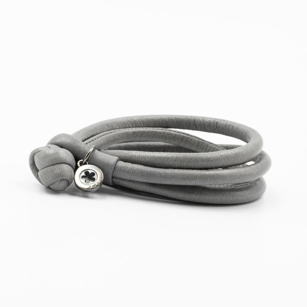 Outlet Ole Lynggaard Sweet Drop læderarmbånd grå