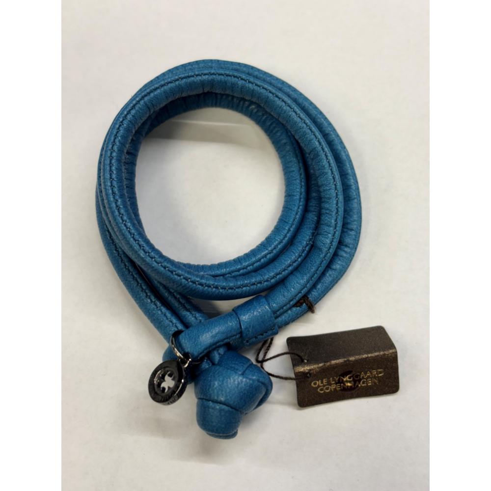 Outlet Ole Lynggaard Sweet Drop læderarmbånd Aqua blue