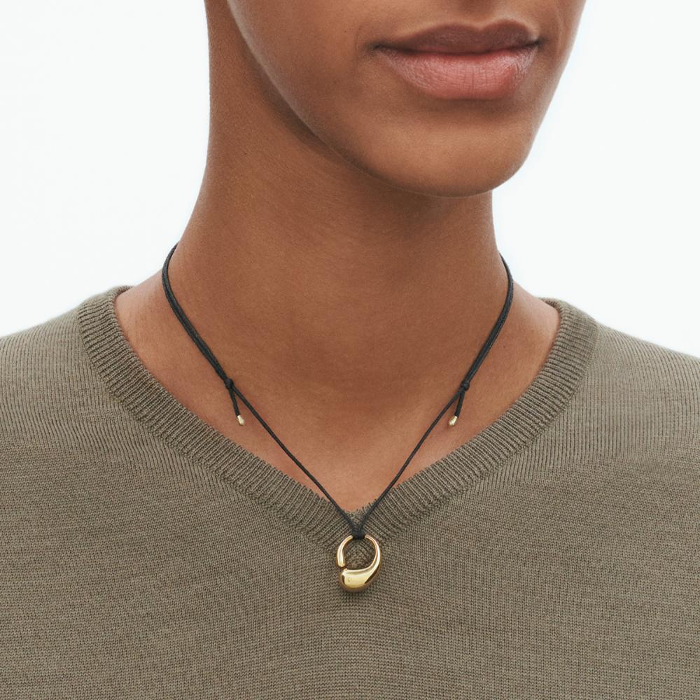 Georg Jensen Mercy Pendant Small on Cord YG
