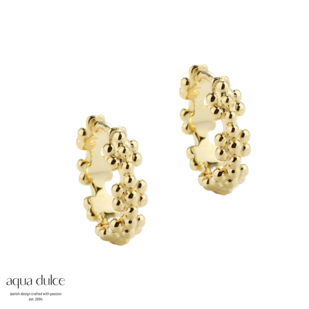 Aqua Dulce Lots Of Flowers hoops 15mm