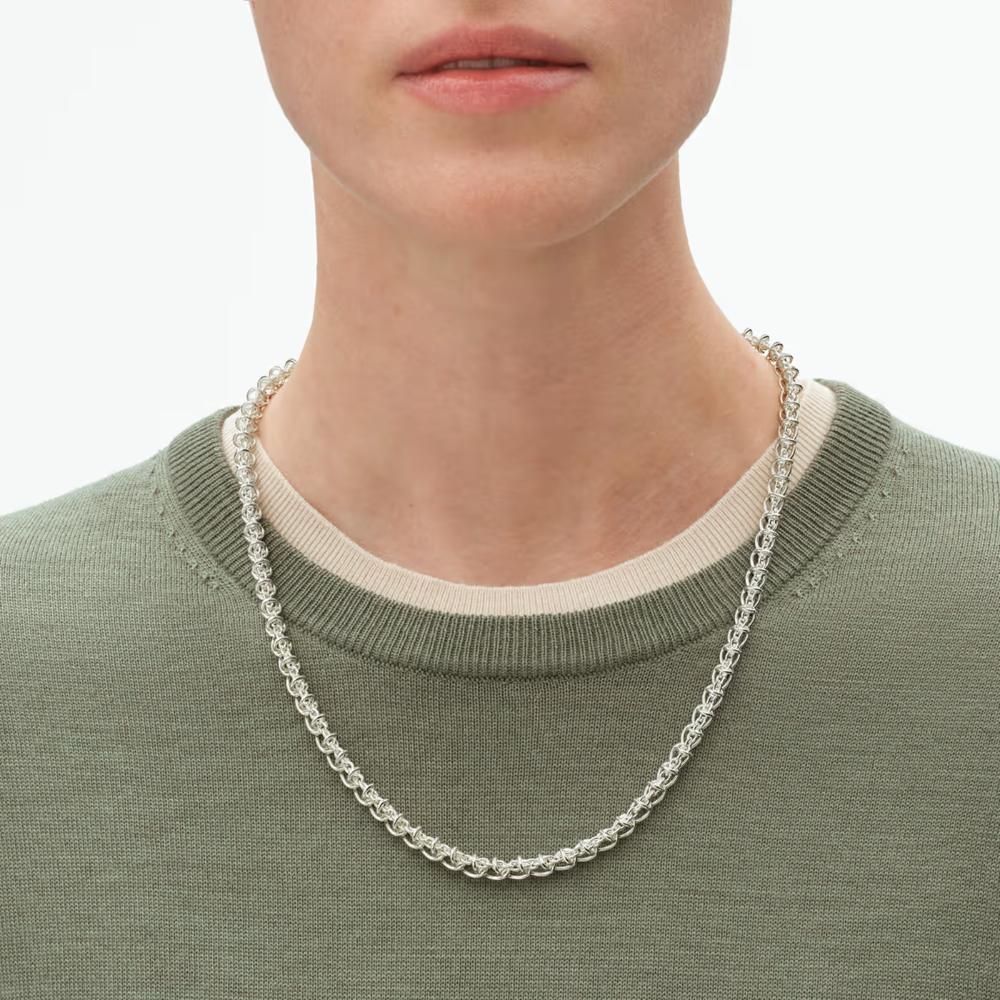 Georg Jensen WEFT Necklace Slim Single Link silver