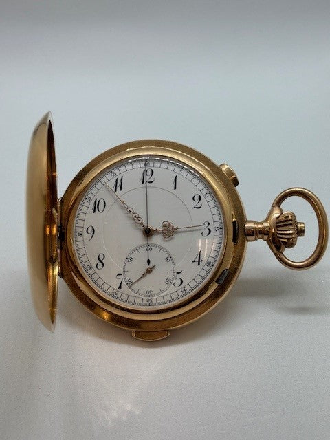 14 kt lommeur systeme Glashutte