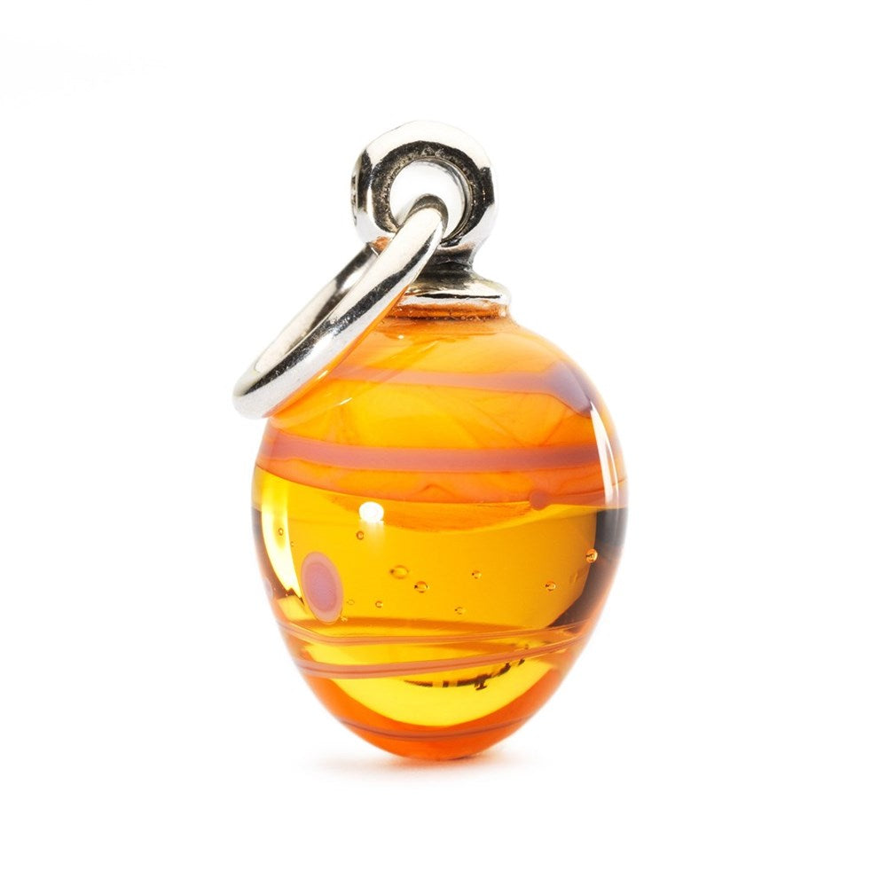 Trollbeads Orange Twirl Tassel Bead