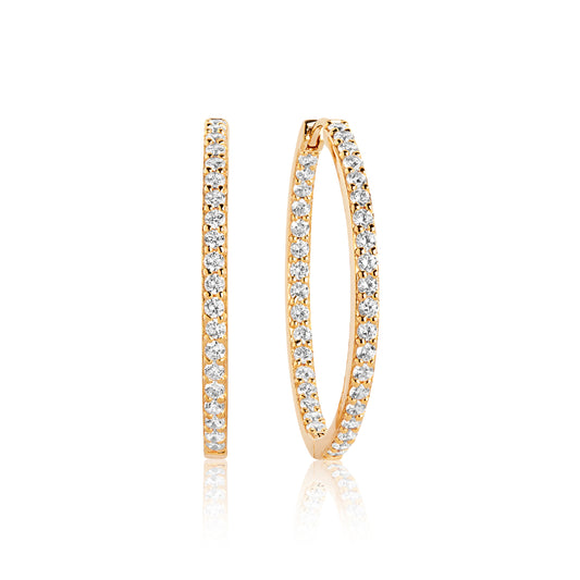 Sif Jakobs Bovalino øreringe - Forgyldt sølv - Hvid zirkonia