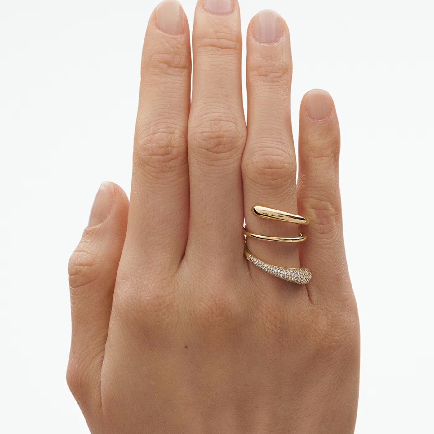 Georg Jensen Mercy Twist Ring Diamond Pavé 0,49CT
