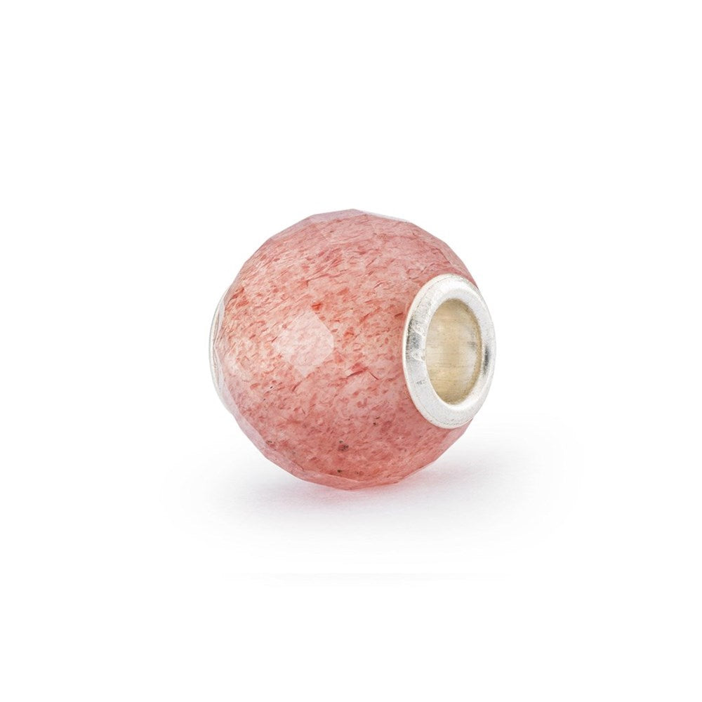 Trollbeads Round Strawberry Quartz Facet