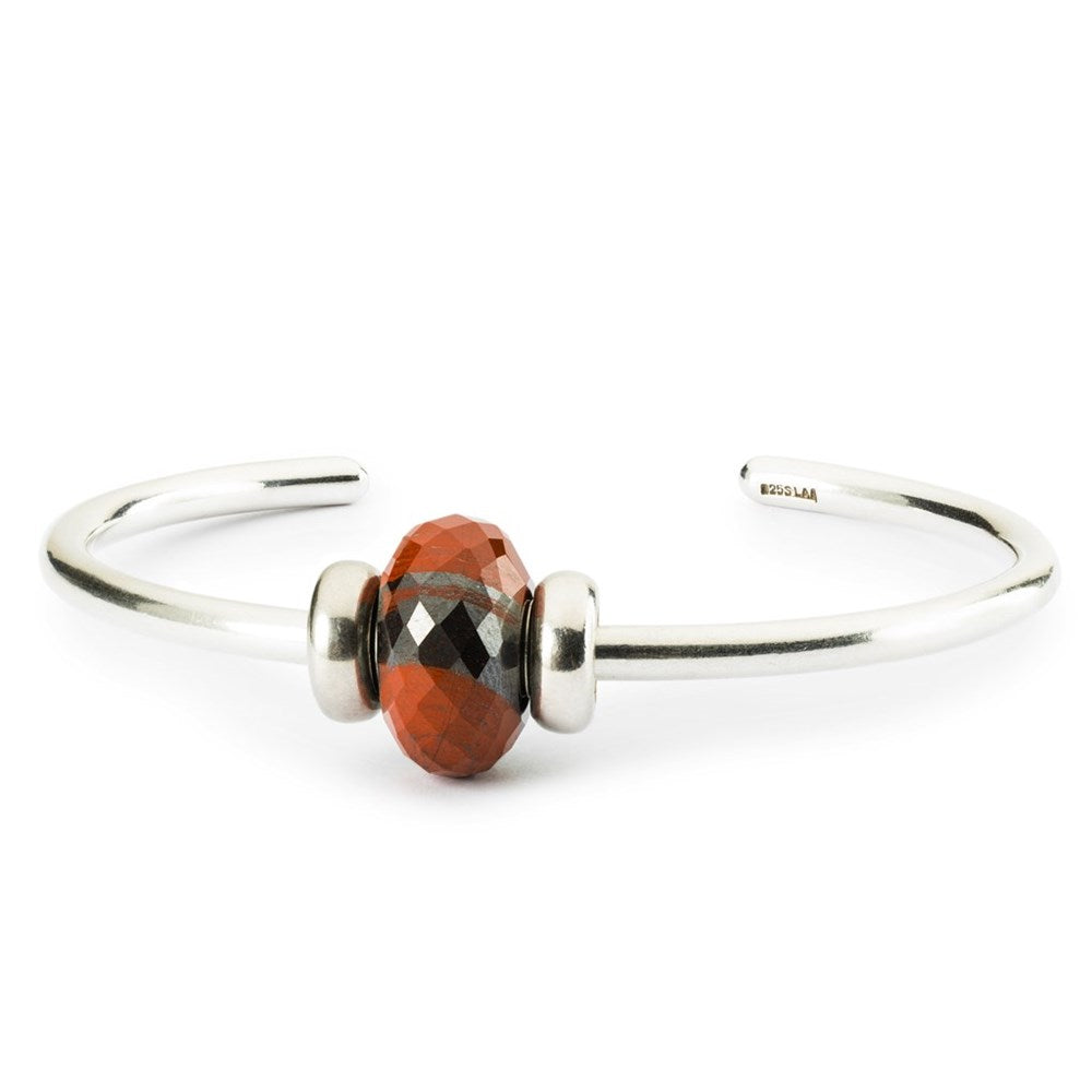 Trollbeads Red Chalcedony with Hematite Bead