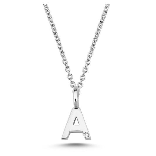 Nuran 14kt Bogstav vedhæng hvidguld