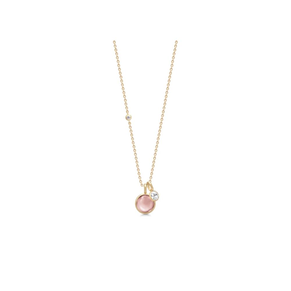 Julie Sandlau Prime Pendant Dusty rose forgyldt