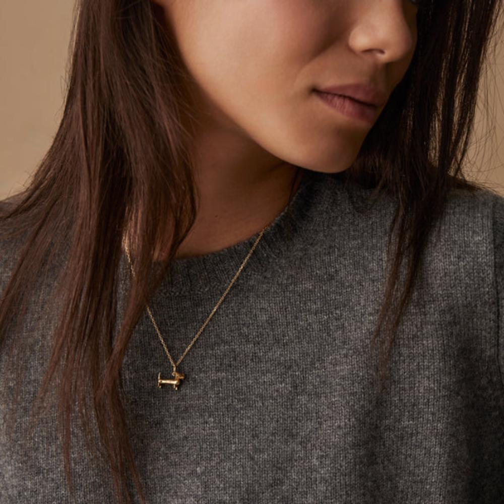 Kay Bojesen Jewelry Hund i forgyldt