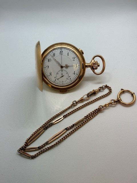 14 kt lommeur systeme Glashutte