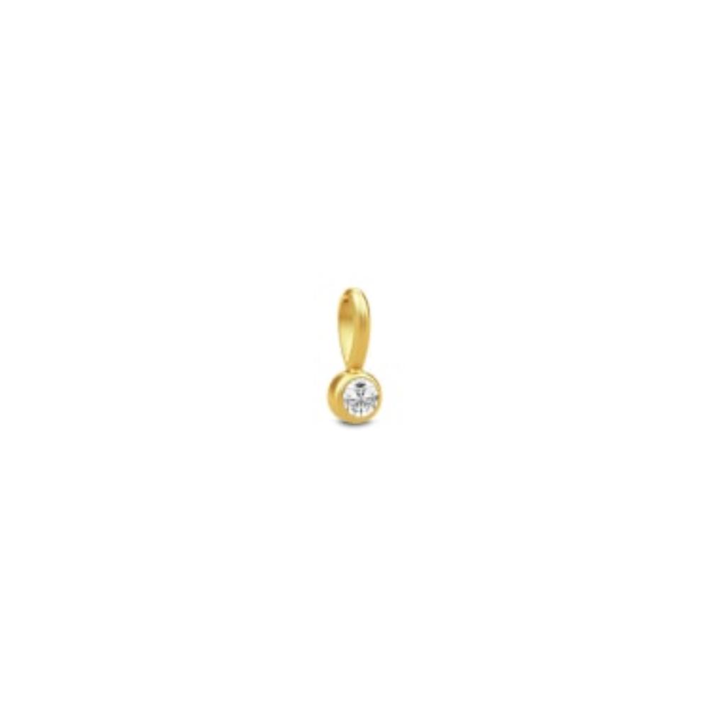 Julie Sandlau Grace Pendant Clear forgyldt