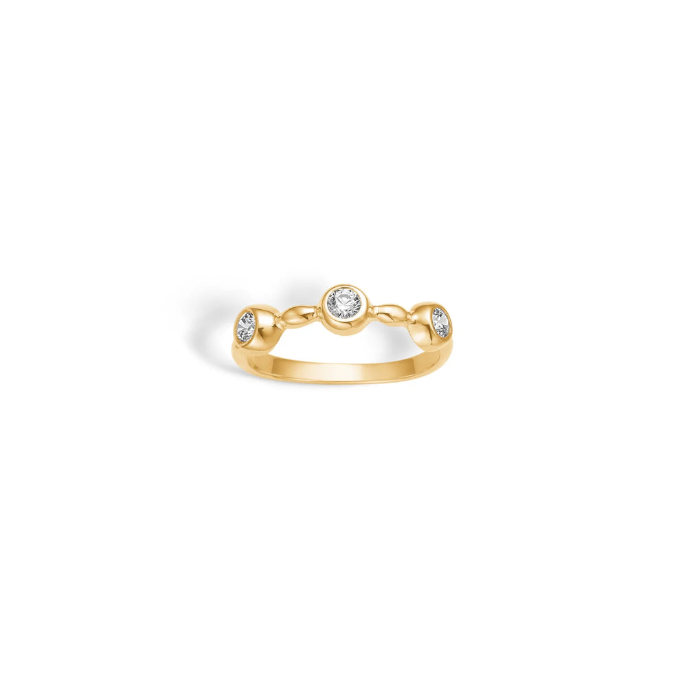Blossom 9 kt. ring med sten